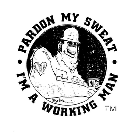 PARDON MY SWEAT I'M A WORKING MAN logo