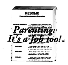 PARENTING: IT'S A JOB TOO! logo