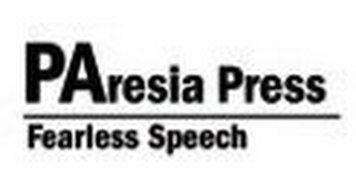 PARESIA PRESS FEARLESS SPEECH logo