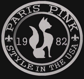 PARIS PINK 19 82 STYLE IN THE USA logo