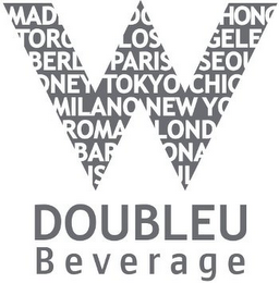 PARIS TOKYO MILANO ROMO W DOUBLEU BEVERAGE logo