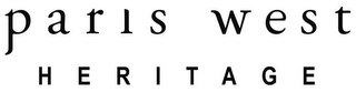 PARIS WEST HERITAGE logo