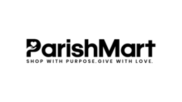 PARISHMART SHOP WITH PURPOSE. GIVE WITH LOVE. logo