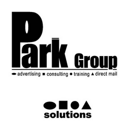 PARK GROUP ADVERTISING CONSULTING TRAINING DIRECT MAIL SOLUTIONS logo