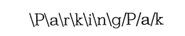 P\A\R\K\I\N\G\P/A/K logo
