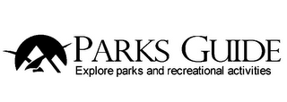 PARKS GUIDE EXPLORE PARKS AND RECREATIONAL ACTIVITIES logo