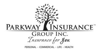 PARKWAY INSURANCE GROUP INC. INSURANCE FOR YOU PERSONAL COMMERCIAL LIFE HEALTH logo