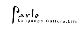 PARLO LANGUAGE.  CULTURE.  LIFE logo