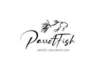 PARROTFISH WHERE LAND MEATS SEA logo
