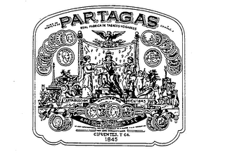 PARTAGAS REAL FABRICA DE TABACOS Y CIGARROS CIFUENTES, Y CA. 1845 logo
