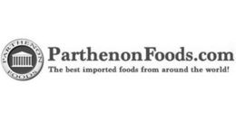 PARTHENON FOODS PARTHENONFOODS.COM THE BEST IMPORTED FOODS FROM AROUND THE WORLD! logo