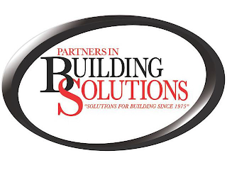 PARTNERS IN BUILDING SOLUTIONS "SOLUTIONS FOR BUILDING SINCE 1975" logo
