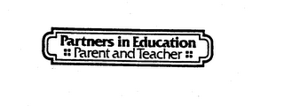 PARTNERS IN EDUCATION PARENT AND TEACHER logo