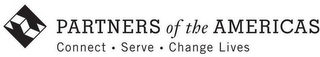 PARTNERS OF THE AMERICAS CONNECT · SERVE · CHANGE LIVES logo