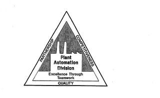 PARTNERSHIP COMPETITIVENESS PLANT AUTOMATION DIVISION EXCELLENCE THROUGH TEAMWORK QUALITY logo