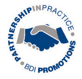 PARTNERSHIPINPRACTICE · BDI PROMOTIONS · logo