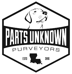 PARTS UNKNOWN PURVEYORS ESTD 2016 logo