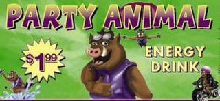 PARTY ANIMAL $199 ENERGY DRINK logo