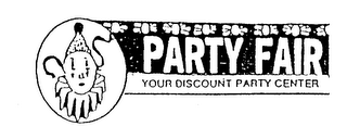 PARTY FAIR YOUR DISCOUNT PARTY CENTER logo
