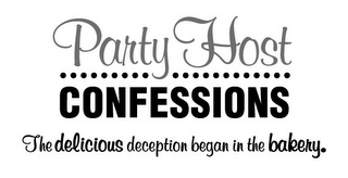PARTY HOST CONFESSIONS THE DELICIOUS DECEPTION BEGAN IN THE BAKERY. logo