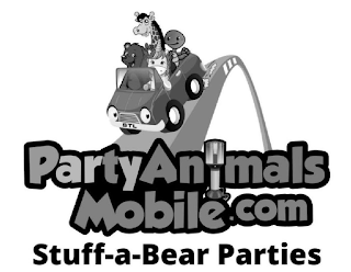 PARTYANIMALSMOBILE.COM STL STUFF-A-BEAR PARTIES logo