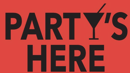 PARTY'S HERE logo