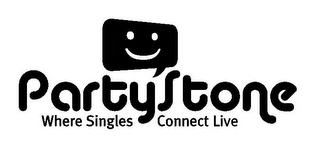 PARTYSTONE WHERE SINGLE CONNECT LIVE logo