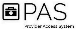 PAS PROVIDER ACCESS SYSTEM logo