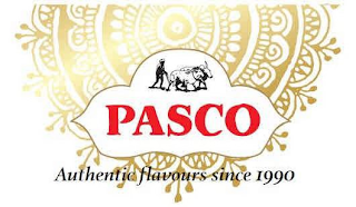 PASCO AUTHENTIC FLAVOURS SINCE 1990 logo