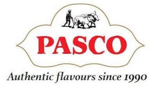 PASCO AUTHENTIC FLAVOURS SINCE 1990 logo