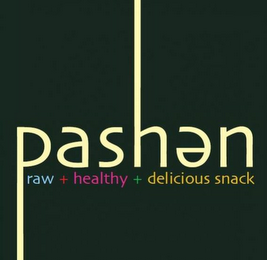 PASHEN RAW HEALTHY DELICIOUS SNACK logo