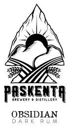 PASKENTA BREWERY & DISTILLERY OBSIDIAN DARK RUM logo