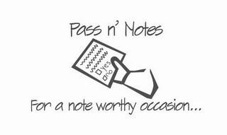 PASS N' NOTES YES NO FOR A NOTE WORTHY OCCASION... logo