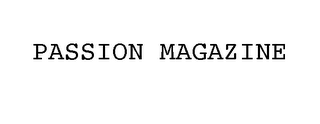 PASSION MAGAZINE logo