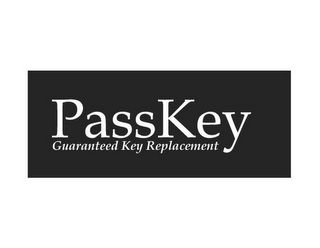 PASSKEY GUARANTEED KEY REPLACEMENT logo