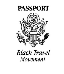 PASSPORT BLACK TRAVEL MOVEMENT logo