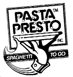 PASTA PRESTO INC. SPAGHETTI TO GO logo