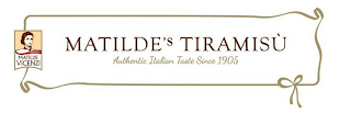 PASTICCERIA MATILDE VICENZI MATILDE'S TIRAMISÙ AUTHENTIC ITALIAN TASTE SINCE 1905 logo