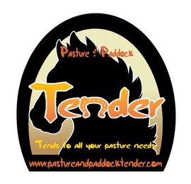 PASTURE & PADDOCK TENDER TENDS TO ALL YOUR PASTURE NEEDS WWW.PASTUREANDPADDOCKTENDER.COM logo