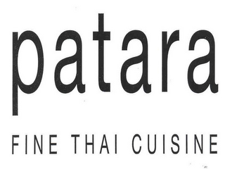 PATARA FINE THAI CUISINE logo