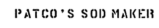 PATCO'S SOD MAKER logo
