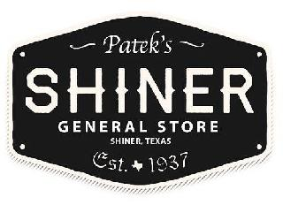 PATEK'S SHINER GENERAL STORE SHINER, TEXAS EST. 1937 logo