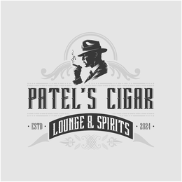 PATEL'S CIGAR LOUNGE & SPIRITS • ESTD • • 2024 • logo