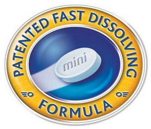 PATENTED FAST DISSOLVING FORMULA logo