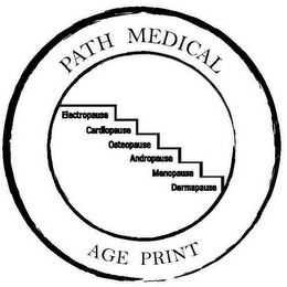 PATH MEDICAL AGE PRINT ELECTROPAUSE CARDIOPAUSE OSTEOPAUSE ANDROPAUSE MENOPAUSE DERMAPAUSE logo