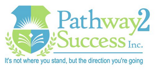 PATHWAY2 SUCESS INC. IT'S NOT WHERE YOU STAND, BUT THE DIRECTION YOU'RE GOING logo