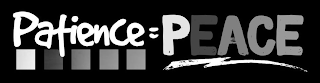 PATIENCE = PEACE logo