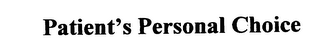 PATIENT'S PERSONAL CHOICE logo