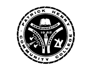PATRICK HENRY COMMUNITY COLLEGE COMMUNICATION OBSERVATION CREATION 1962 logo