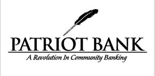 PATRIOT BANK A REVOLUTION IN COMMUNITY BANKING logo